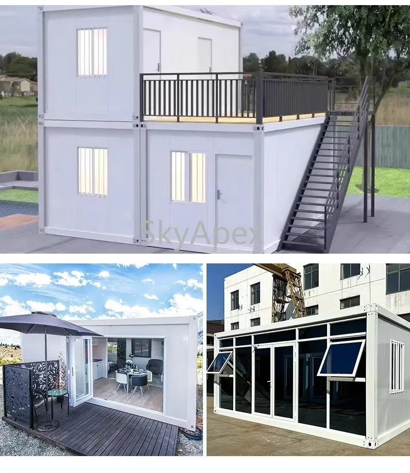 Customizable  High Quality  20Ft Prefabricated Expandable Container House Bathroom Kitchen Prefab Villa Portable Home Waterproof