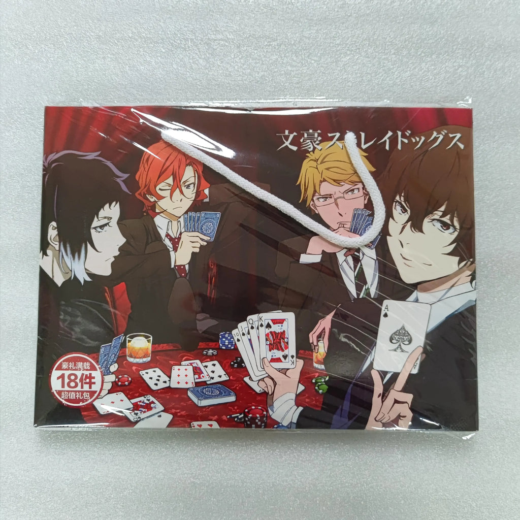 Anime Lucky Gift Bag Stray dogs ONE PIECE Genshin Impact Collection Toy Include Postcard Poster Bookmark Sleeves