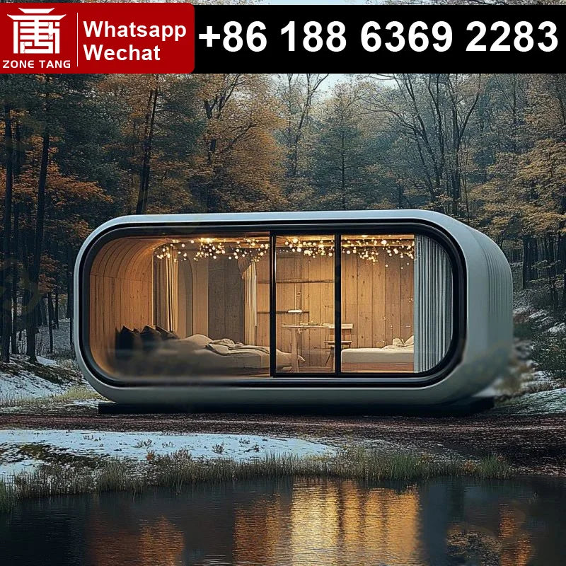 Frame Steel Living Capsule Homes Hot Selling Modular Prefab Home Luxury Modern Outdoor Prefabricated Capsule House 2 Bedroom
