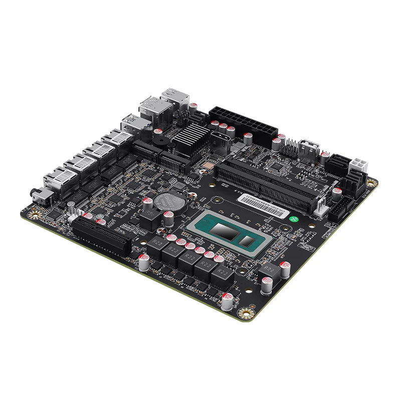 NAS Motherboard i5-12450H Pentium 8505 4*i226 Lan 6*SATA3.0 DDR5 Mini ITX Soft Router VPN Openwrt Micro Appliance DIY SFF-8643