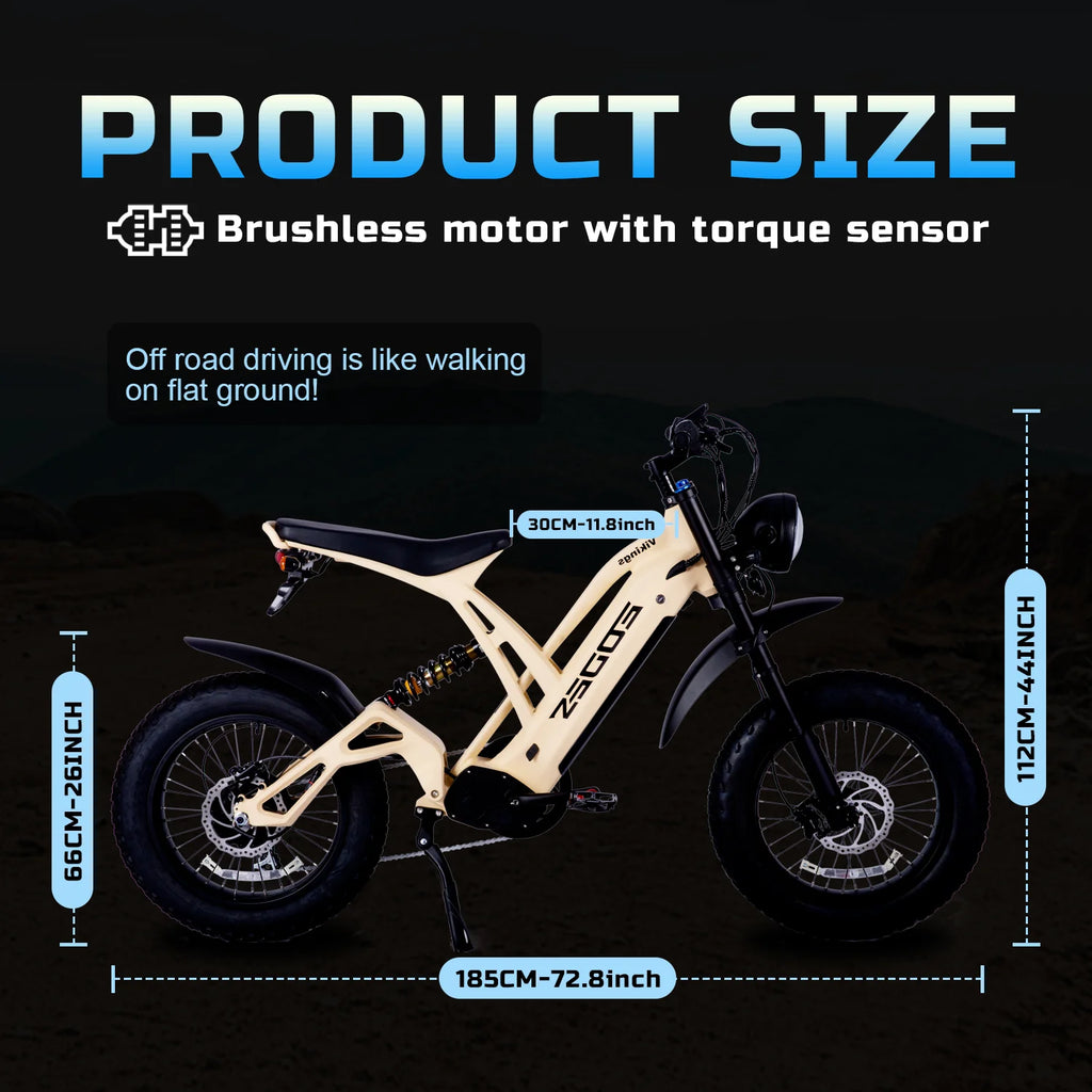 1000W mountain adult electric bicycle 48V20AH motorcycle style electric bicycle 20 inch dual oil disc off-road electric bicycle