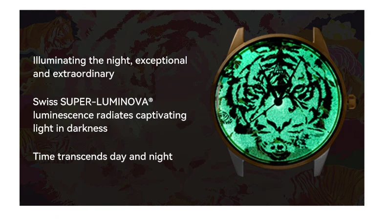 Shanghai Watch Men's Luminous Painted Mechanical Watch THE BUND Collection Automatic Watches Limited Edition Sapphire Watch 22LM