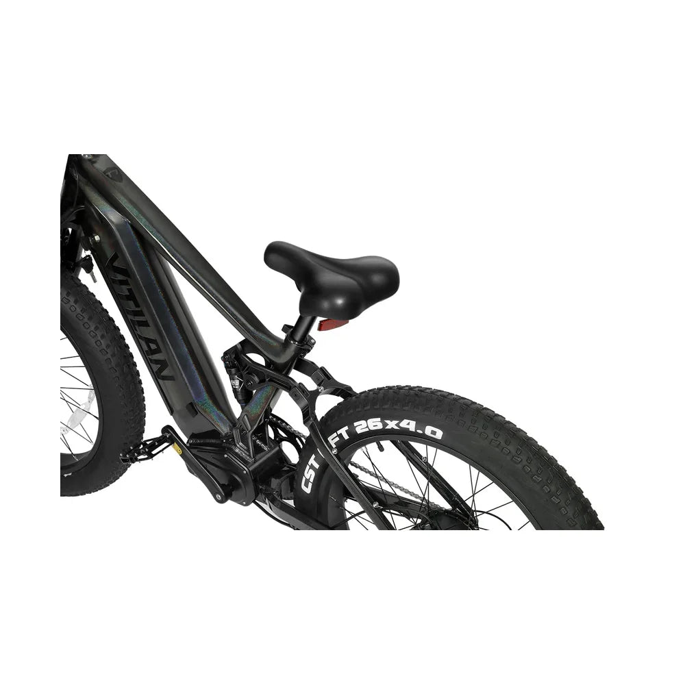 Vitilan T7PRO Full Suspension Mountain E-bike for Adults 1600W Peak Brushless Motor 35mph 52V20Ah E-Bike 90 Nm Electric Bike