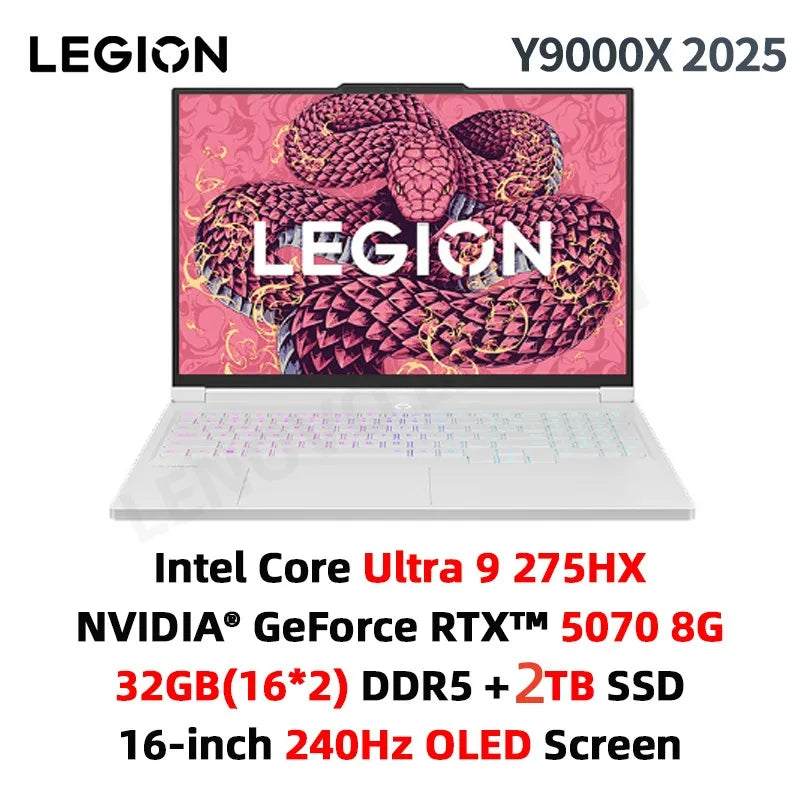 Lenovo Legion Y9000X Laptop Gaming Laptop Intel Core Ultra 9 275HX 16-inch 32GB/1T SSD RTX5060/5070 240Hz Notebook PC