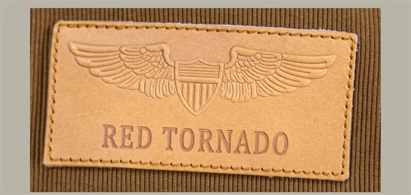 Red Tornado Type B-10 Bomber Flight Jacket With Patches Winter Mens Cropped Coat
