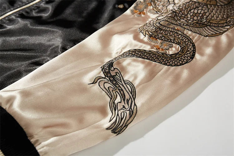 A005 Design Baseball Jackets For Man Heavy Embroidery Loose Fit Autumn Top Quality Polyester Chinese Style Chamarras Para Hombre