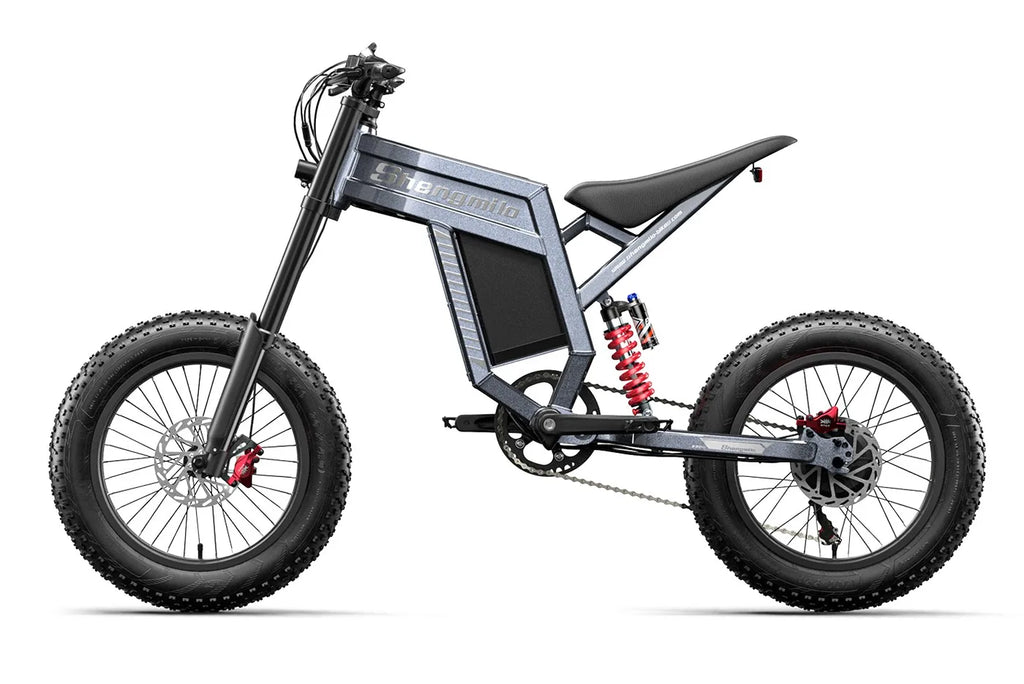 Powerful 20" Fat Tire E-Bike 1500W 60V 40MPH Electric MountainBike for Adventure