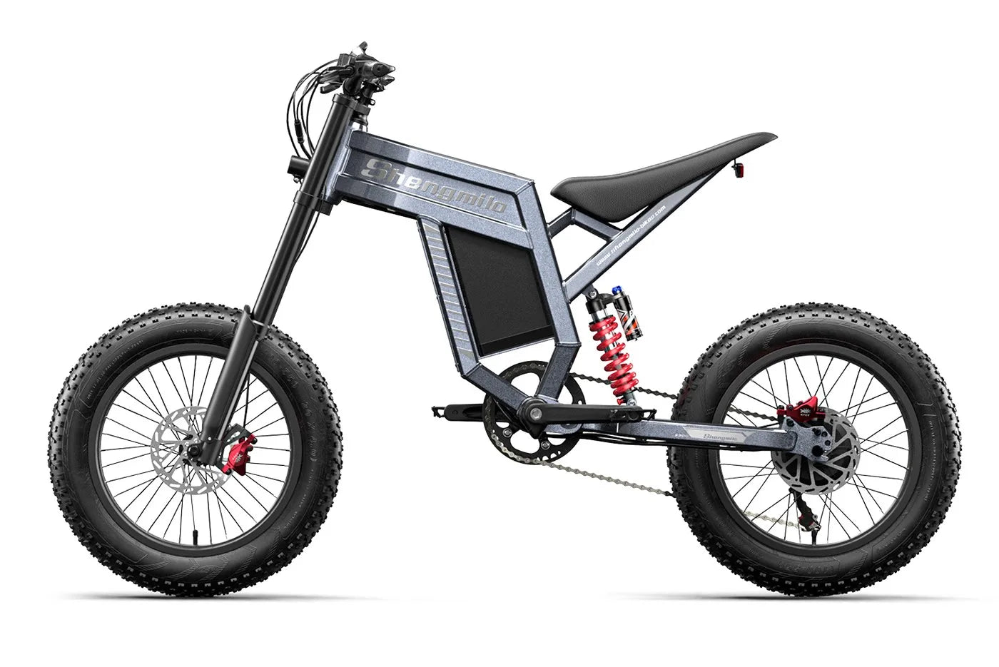 Powerful 20" Fat Tire E-Bike 1500W 60V 40MPH Electric MountainBike for Adventure