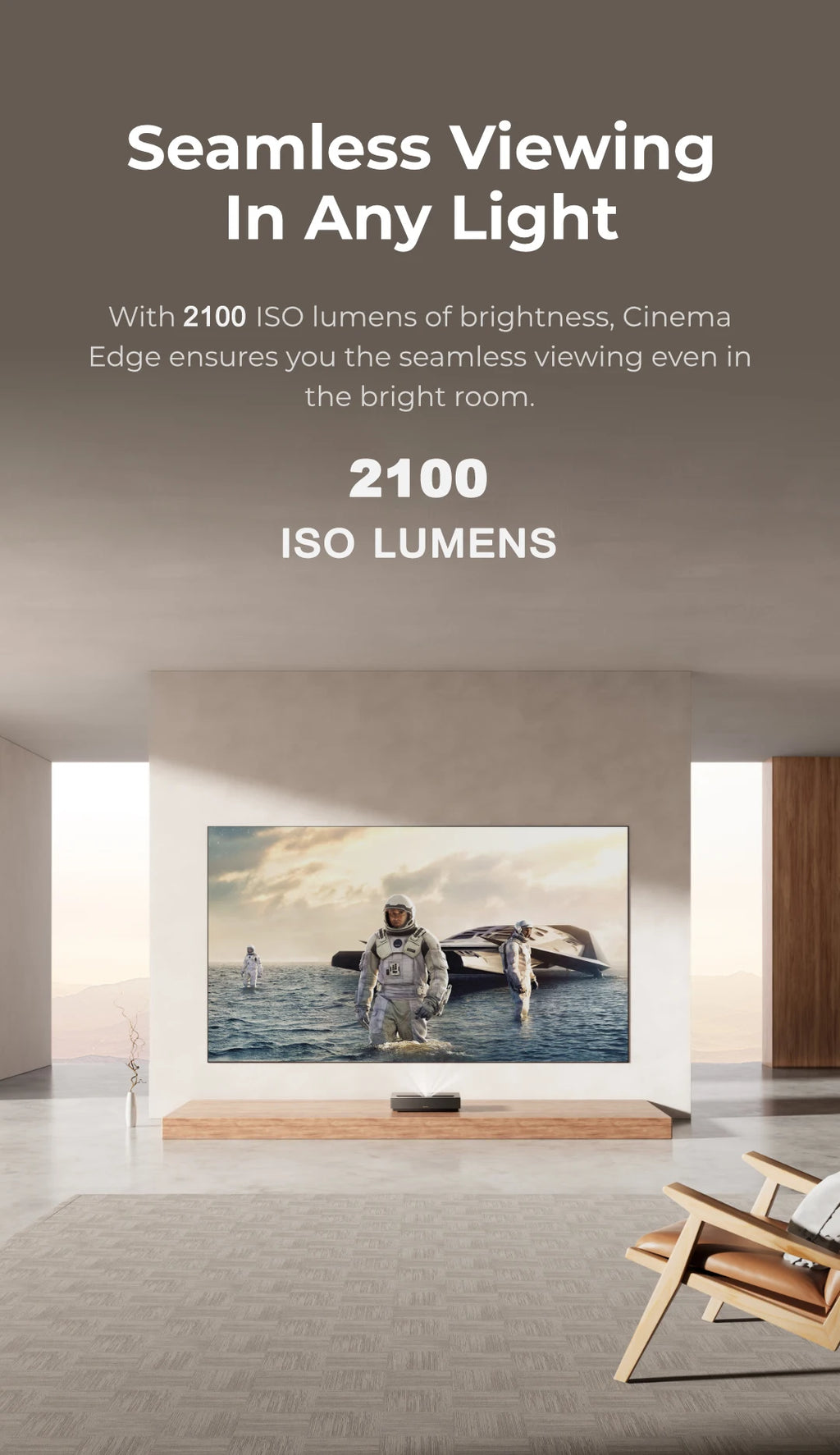 Cinema Edge Ultra Short Throw 4K UHD Laser TV UST Fengmi Projector DLP 4K Home Theater Smart Proyector 3D