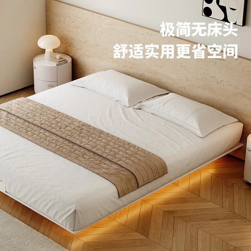 Suspended bed board, simple modern carbon steel frame bed