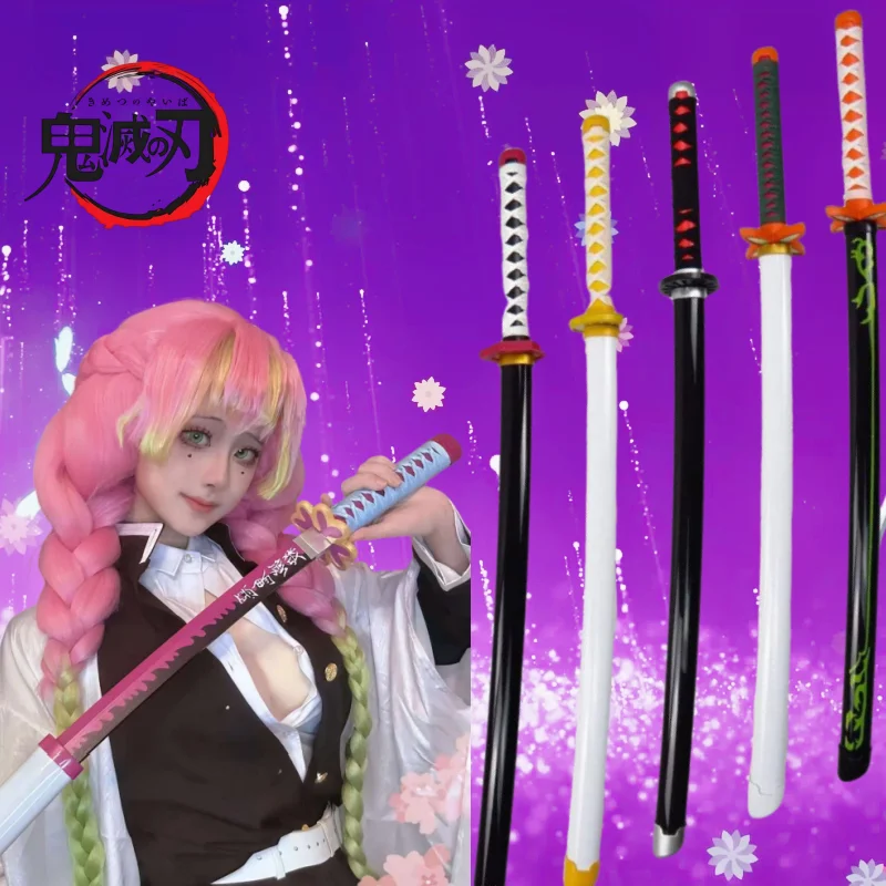 104cm Japanese Katana Samurai Sword Accessory Demon Slayer Katana Tanjirou Sword Kimetsu No Yaiba Iron Ninja Knife Cosplay Toy