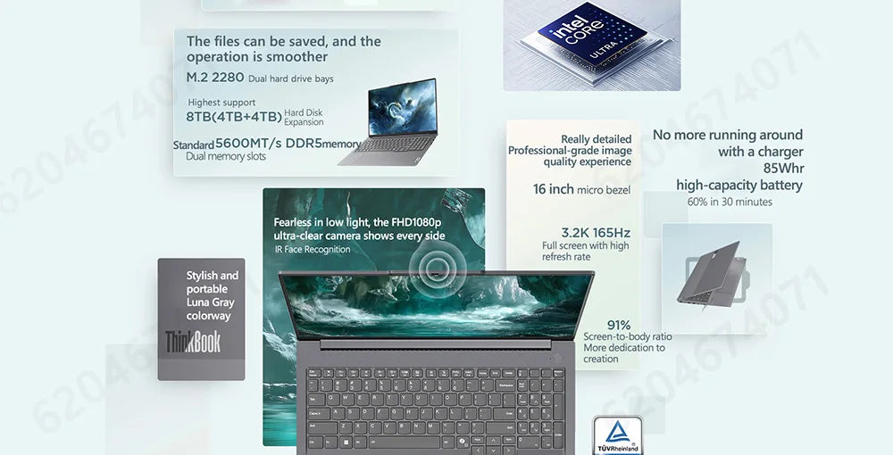 Lenovo Thinkbook 16+ 2025 U7 255H RTX5060 32G 1TB 16inch 3.2K 165Hz