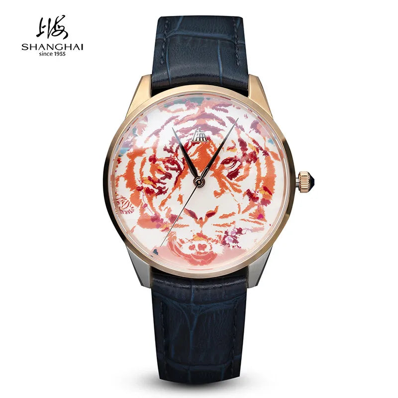Shanghai Watch Men's Luminous Painted Mechanical Watch THE BUND Collection Automatic Watches Limited Edition Sapphire Watch 22LM
