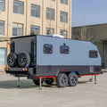 Customized Off Road Small Family Camping Caravan RV Camper Trailer With Toilet Reliable For Outdoor Camping Trips