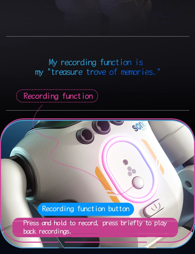 Smart Programming Humanoid Gesture Sensing Remote Control Robot 2.4G Joint Mobility Breathing Light Recording Function RC Robot