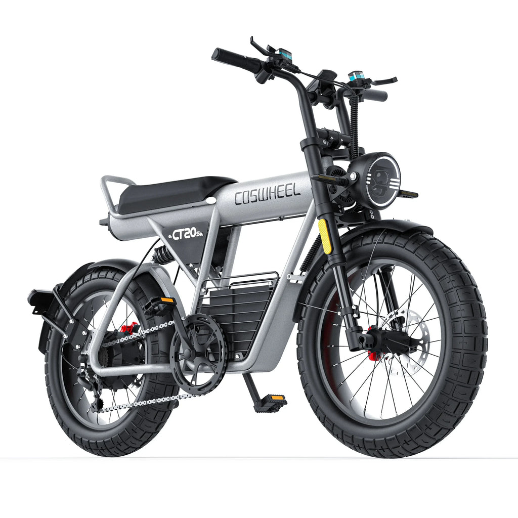 COSWHEEL CT20S E-Mountain bike For Adult 60V 27.5Ah Battery Double Hydraulic Disc Brakes 20"*5.0 Fat Tire Off-Road E-bike