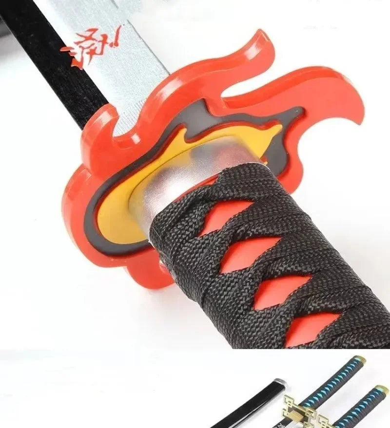 40inch Bamboo Katana Anime Cosplay Costume Prop Large Safe Ninja Knife Blade Real Size Japanese Original Samurai Sword Toy Gift