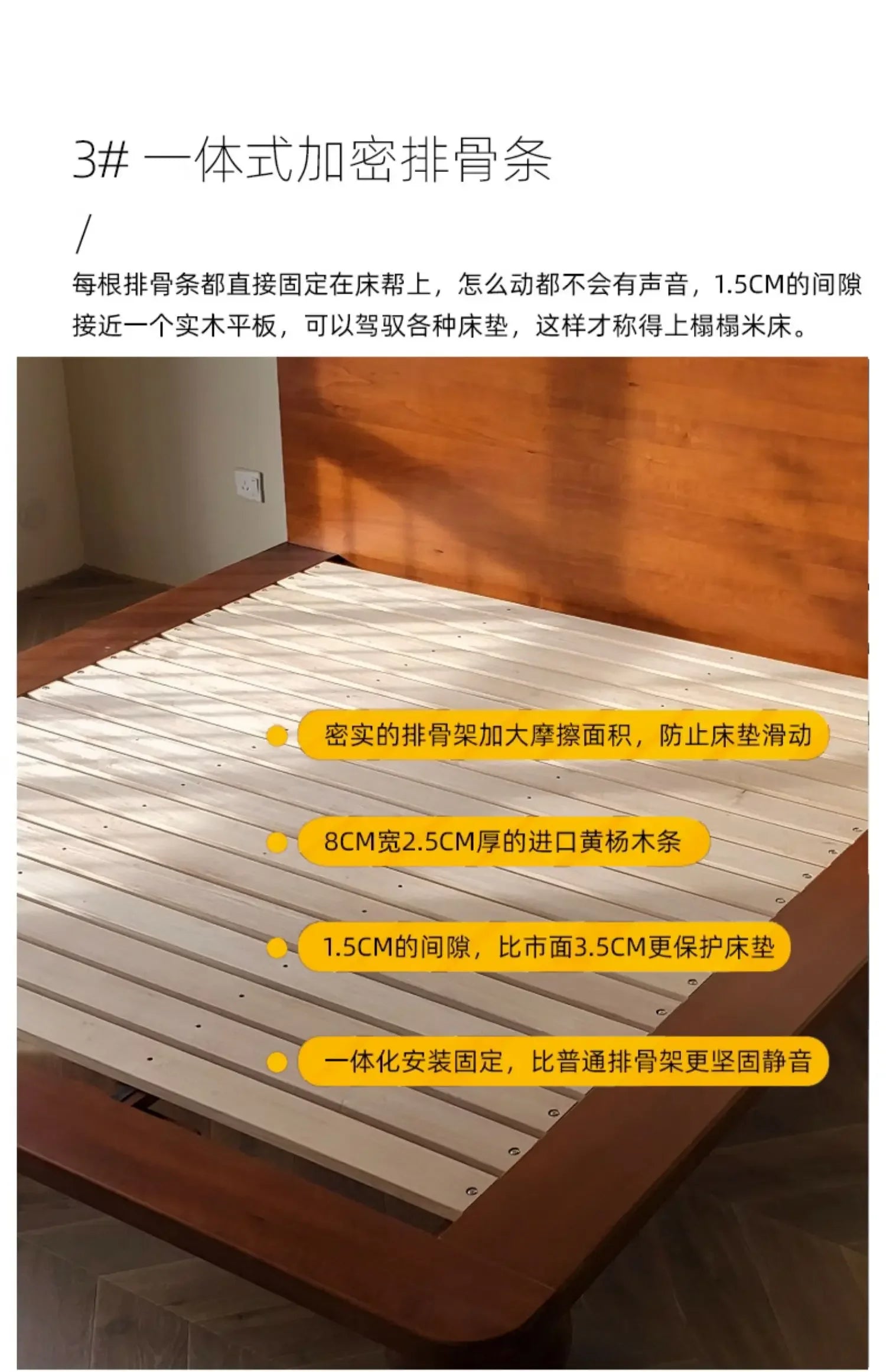 European Headboard Bed Frame Double Wood Elegant Nightstands Twin Bed Frame Queen Size Full Cama Moderno Lujo Home Furniture