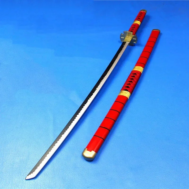 104cm Zoro Katana Sandai Kitetsu Sword Wooden Ninja Blade Anime Cosplay Prop Real Size Japanese Katana Samurai Sabre Kid Toy