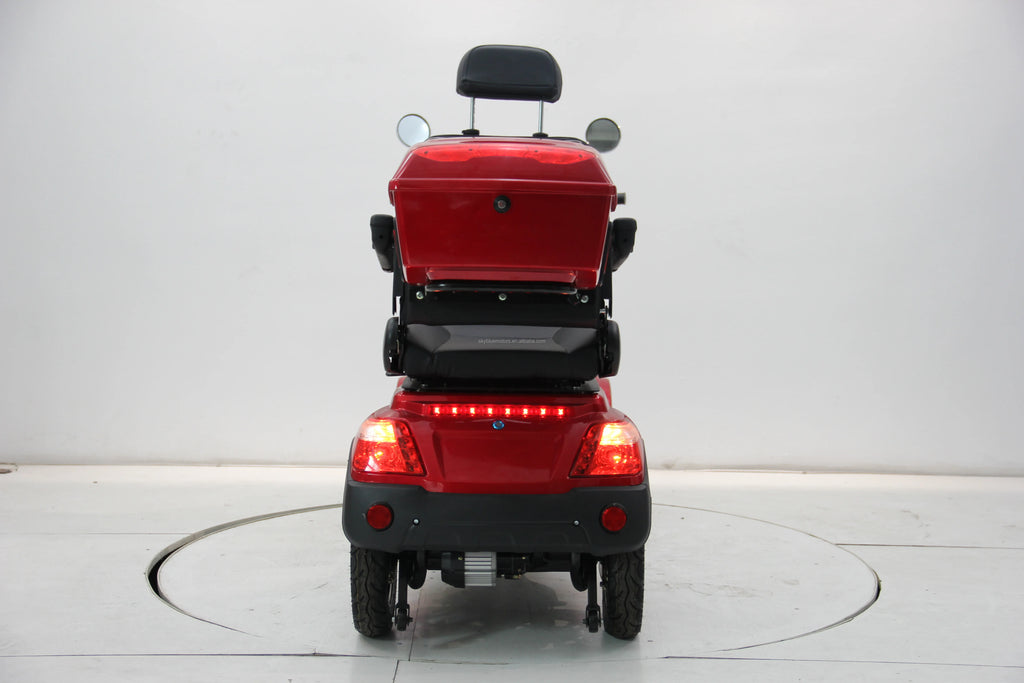 Factory Hot Selling New Design Two Seat Four-Wheeled Electric Mobility Scooter Travel Together with 60V20AH Lithium Battery for