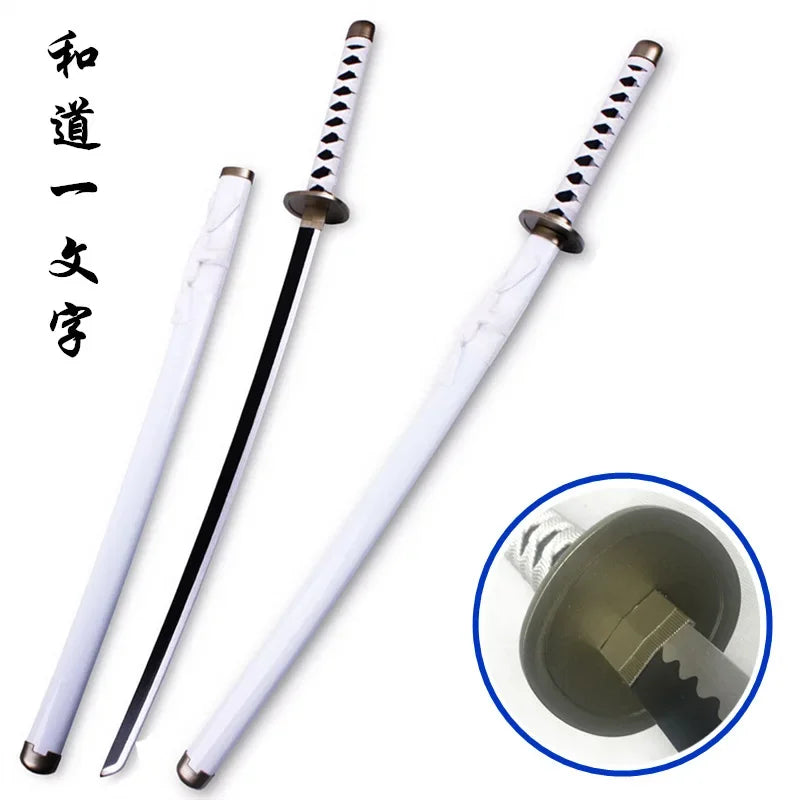 40inch Zoro Katana Anime Swords Wooden Ninja Blade Roronoa Zoro Cosplay Prop Real Size Japanese Katana Samurai Sabre Toy Gift