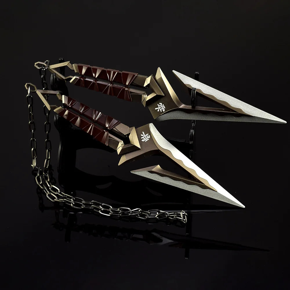 8.6inch Metal Katana Kunai Syuriken Ninja Star Knife Anime Valorant Cosplay Sword Real Size Japanese Katana Samurai Sabre Toy