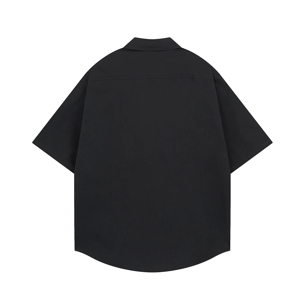 Kawaii Cat Print Men's Shirts Y2k Long Sleeve Shirt Anime Tops Oversized T Shirt Korean Popular Japanese Style Designer Clothing