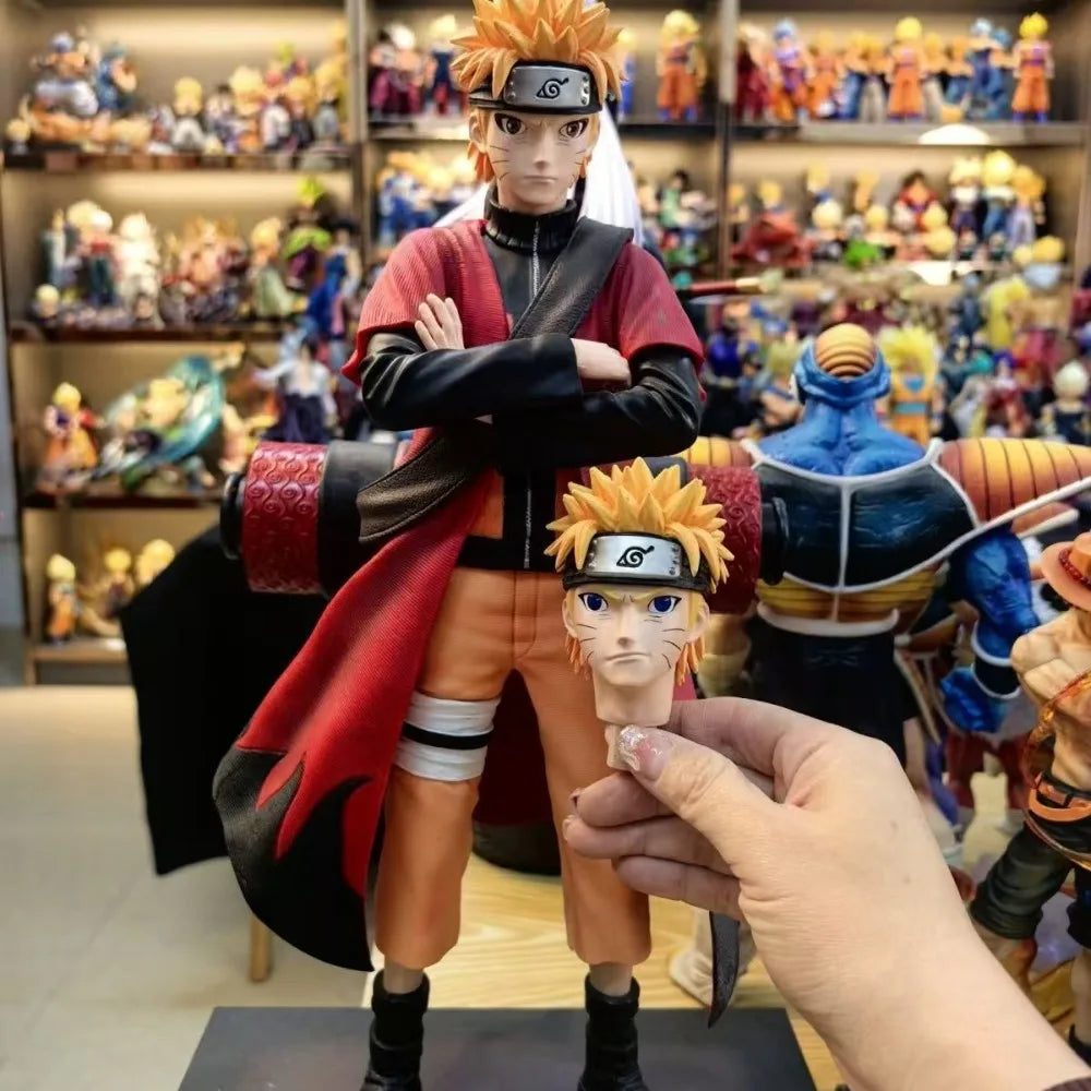 Naruto Uzumaki Standing Pose Action Figure 45cm PVC Static Anime Figures Collectible Model Toys Desk Decor Gift for Boy Fans