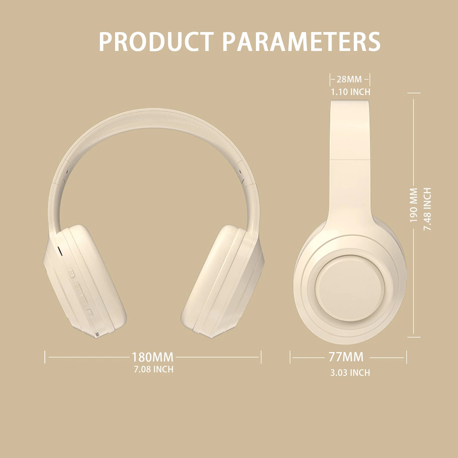 Wireless Bluetooth Headphones Over Ear HIFI Stereo Headsets Noise Reduction Sports Gaming Earphones Music Player with Mic Gifts