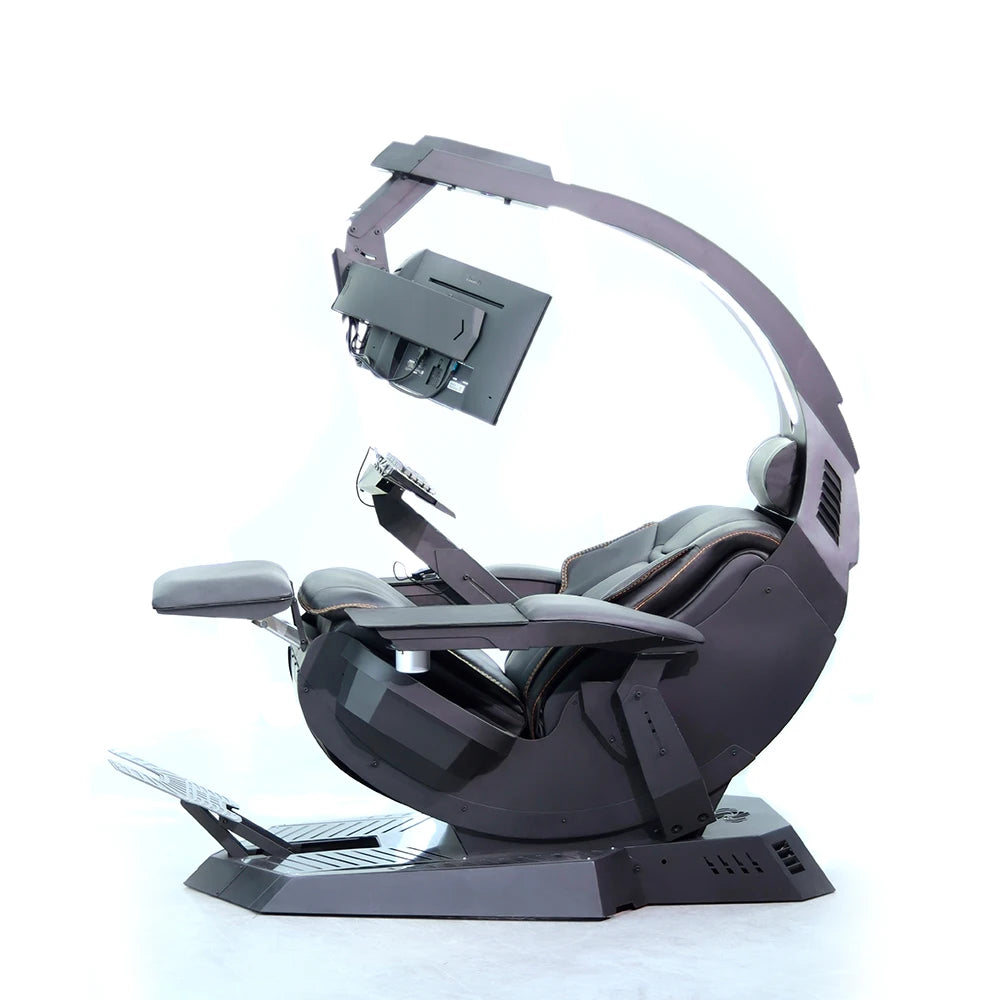 Hot Sale Silla Gamer Workstation zero Gravity Recliner RGB LED Light Speaker predator Scorpion Cockpit Gaming Chair