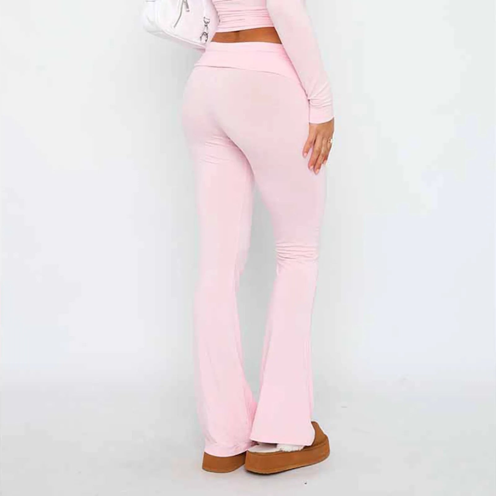 Women Flare Leggings High Waist Wide Leg Yoga Pants Seamless Fitness Workout Tights Gym Sports Trousers Casual Slimming Clothing