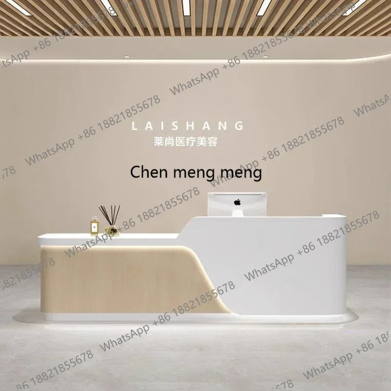 New arriveLuxury Nail Art Modern Minimalist Company Reception Desk Training Institution Information Desk Beauty Salon Dental Cli