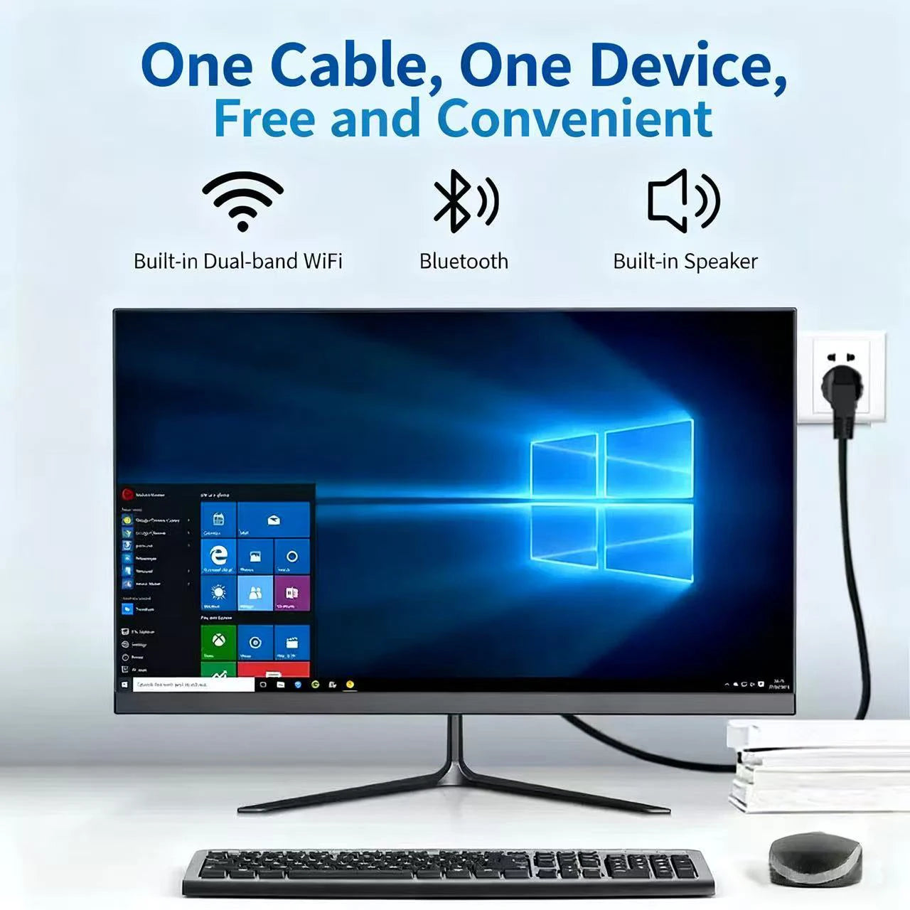 factory price 24 inch core i3 i5 i7 i9 CPU generation gaming pc full setup all in one computadora all-in-one computers with OEM