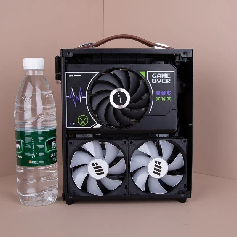 Custom Mini ITX PC with i5-14400F, RTX 5060, 1TB SSD – Compact Gaming Computer for Desk, Dorm or LAN PartyGoods in stock