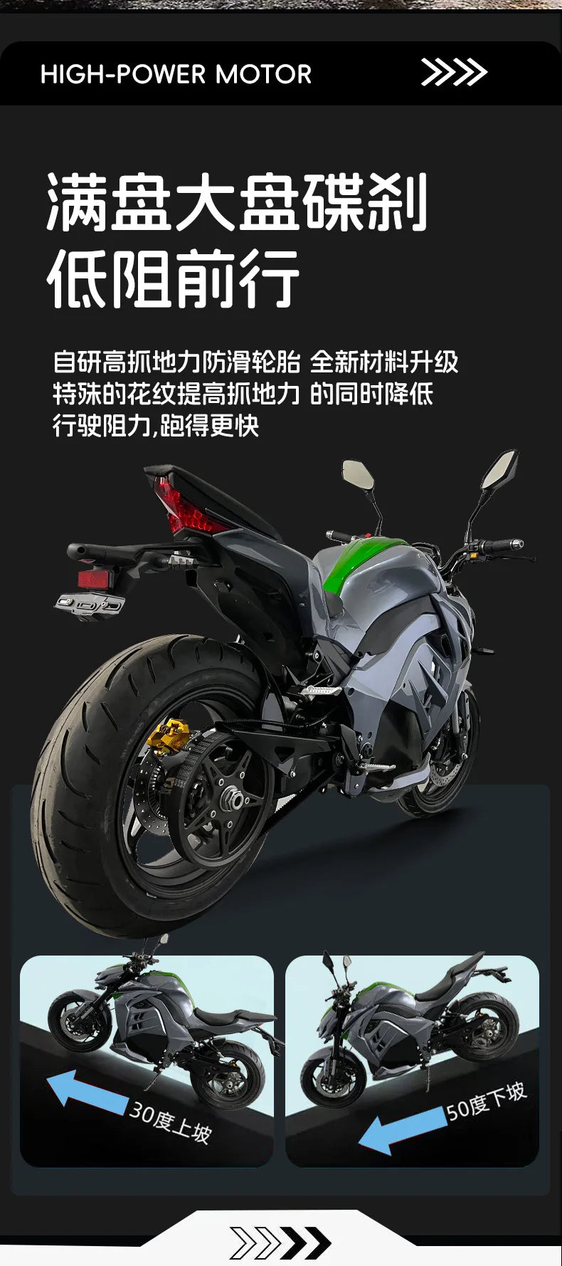 3000w 5000W Motor Electric 17 Inch Hub Motor Disc Brake Strong Power Customized Electric Scooter High Speed Electric Motorcycle