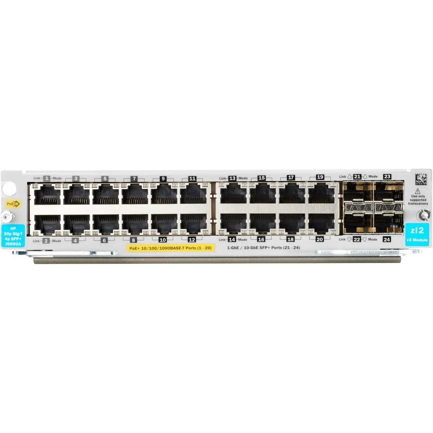 Original HPE Aruba 20p PoE+ / 4p SFP+ V3 Zl2 POE MODUL J9990A