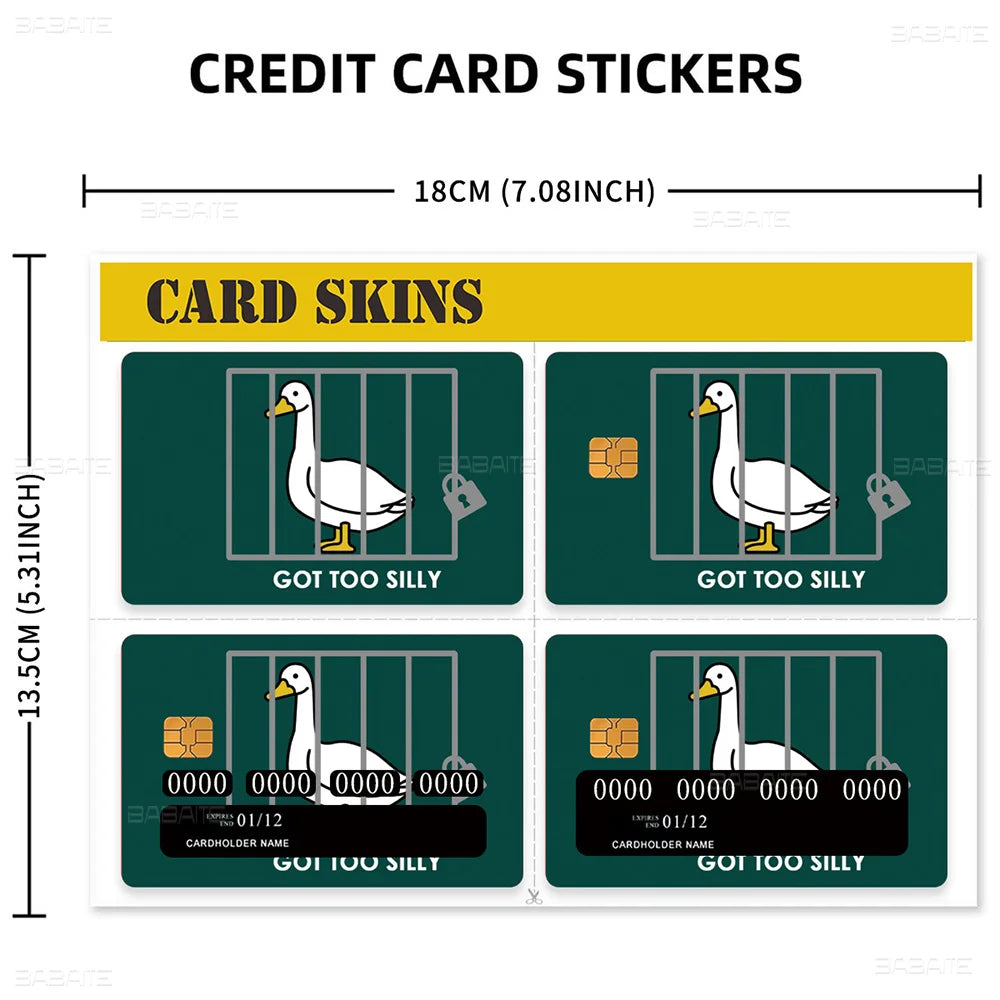 Fashion Trend VLONE Anime Cartoon Sticker Film Skin For Credit Card Debit Bank Bus Card