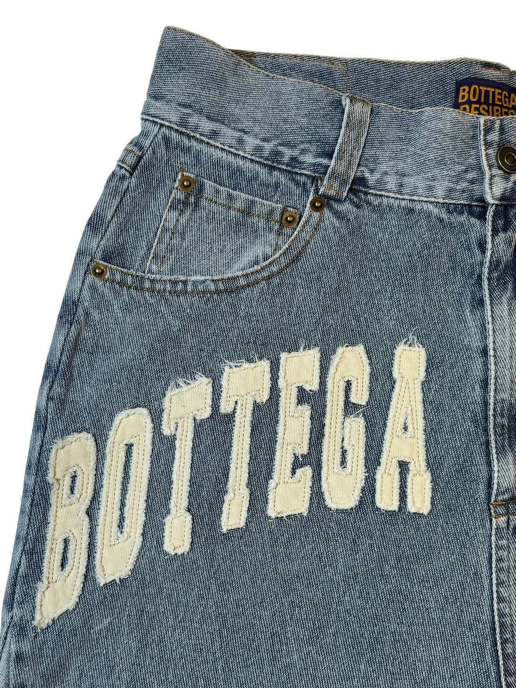 Bottega Desire Y2K New Cowboy Skateboard Shorts Cartoon Embroidery Men And Women Loose Jeans Wide-Leg Pants Hip-Hop Street Jeans