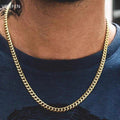 VOJEFEN Genuine 18K Gold Cuban Necklace Jewelry For Women/Men Fashion AU750 Pure Gold Chain Neck Choker Luxury Quality Jewel