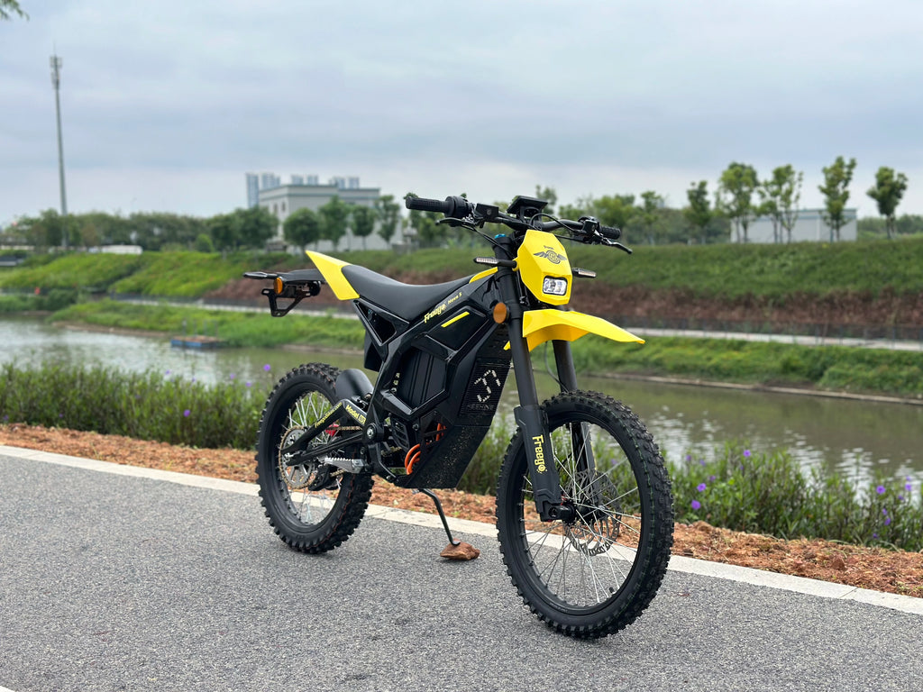 Freego 8000W Electric Dirt Bike 72V 40Ah Mid Drive Off Road Electric Motorcycle 53MPH Adult Ebike 19/18 Tires + 2 Year Warranty