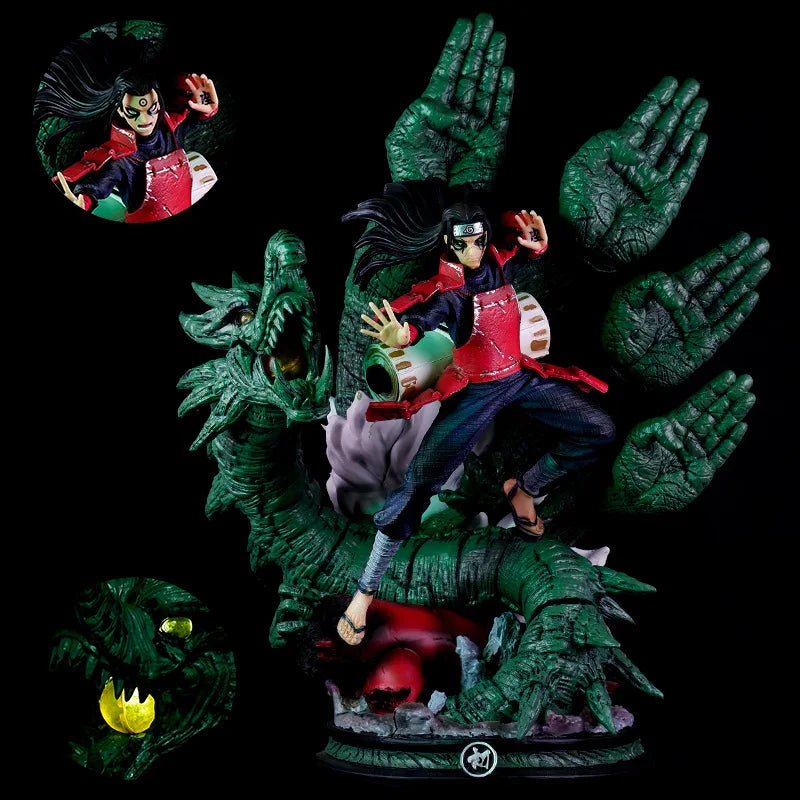 46CM Clouds Studio Naruto Anime Figurines Shodai Hokage Thousand Hand Pillar Senju Hashirama  Action  Figure Desktop  Decoration