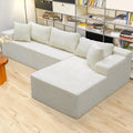 Sectional couches for Living Room Corduroy Couch, 104" Cloud Sectional Couch with L-Shape Chaise, Modern Modular, Customized