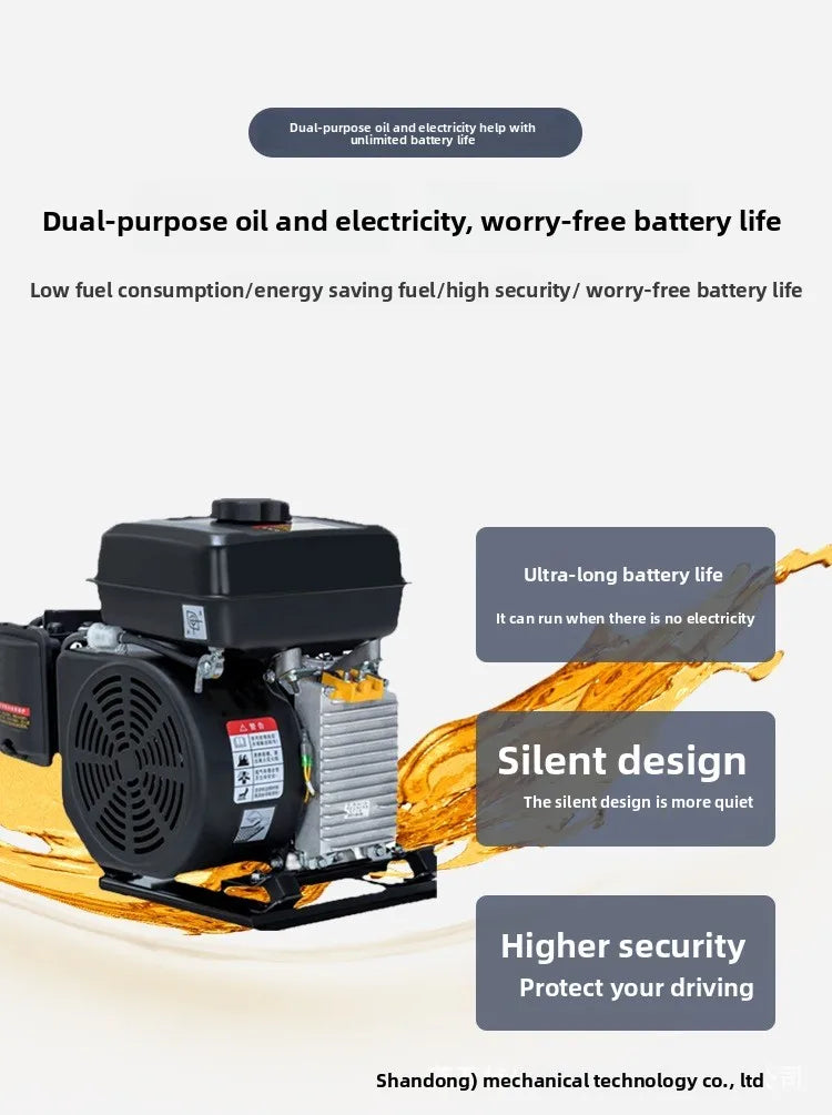 Four-wheeled electric vehicle household old man music adult women low-speed small transport car oil and electricity