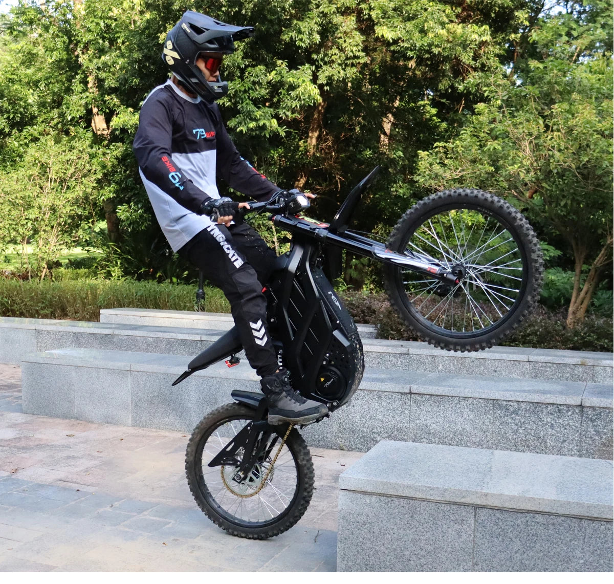 79 BIKE M 8000W High Performance Electric Off-Road Motorcycle - All Terrain Electric Enduro With Dual LED Headlights