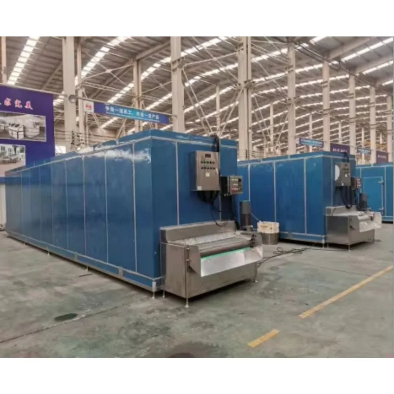 Ready-to-fry Frozen Potato Production Line 304 SS Electric 100kg/h Mesh Belt Deep Frozen French Fries