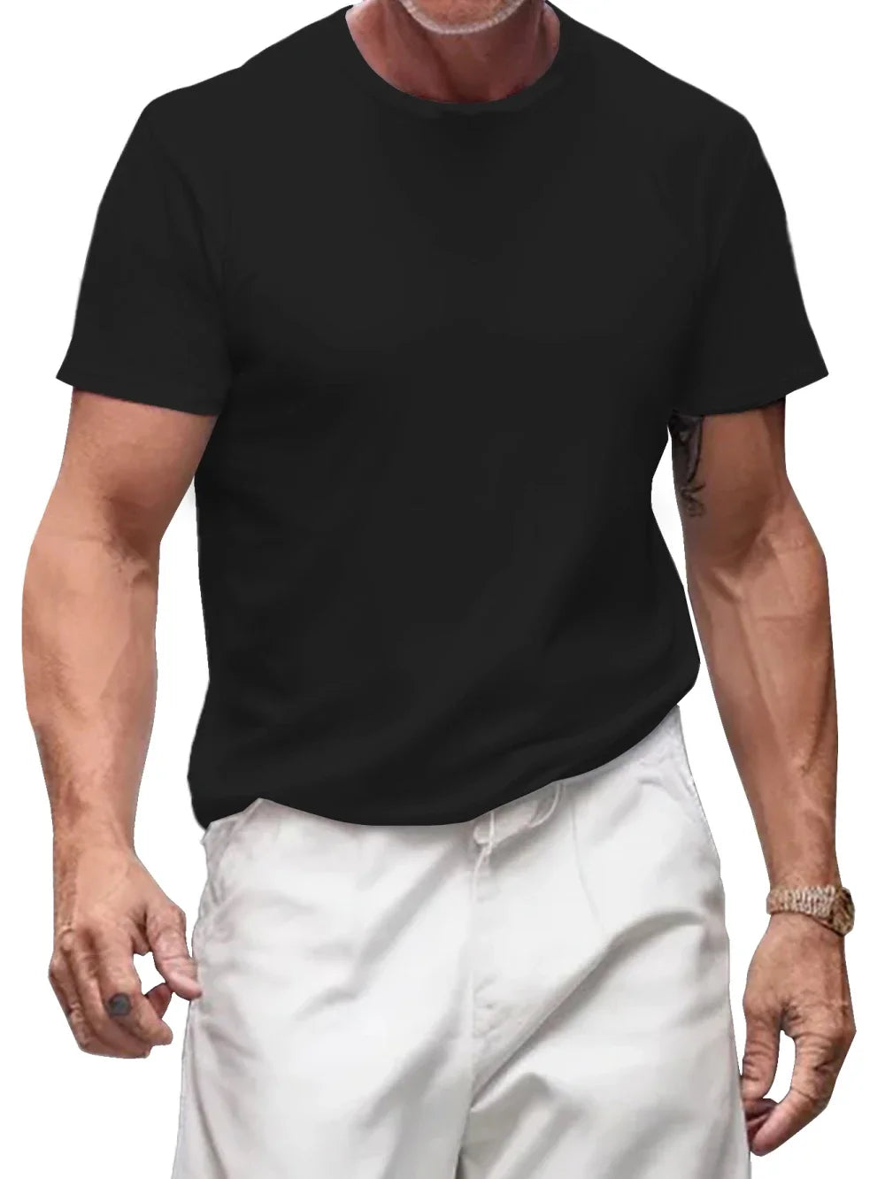 Men's T-shirt Cotton heavy cross print T-shirt Harajuku y2k casual O-neck short sleeve unisex