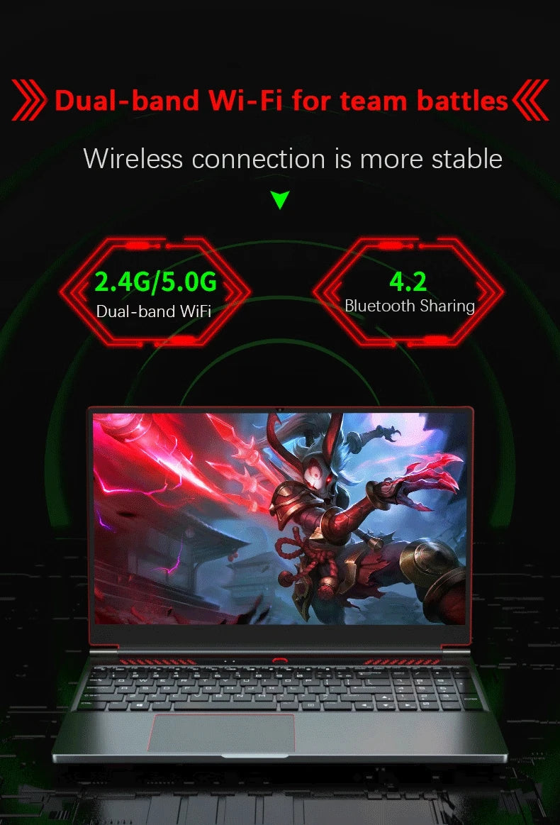 Oushedi Gaming Laptop Computer Intel Core i9-13900H NVIDIA RTX 4050 6G 16 Inch IPS 2*DDR5 MAX 64GB 2*M.2 PCIE SSD WIFI Windows11