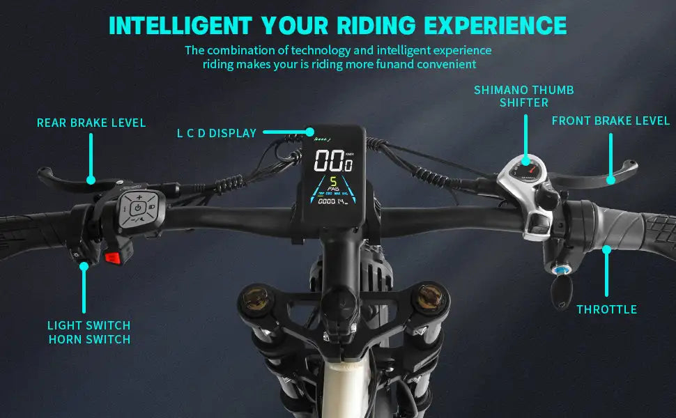Dual Motor ELECTRIC BIKE 3000W 52V 25AH UP TO 37MPH E-bike 24" Fat Tire 7 SPEED