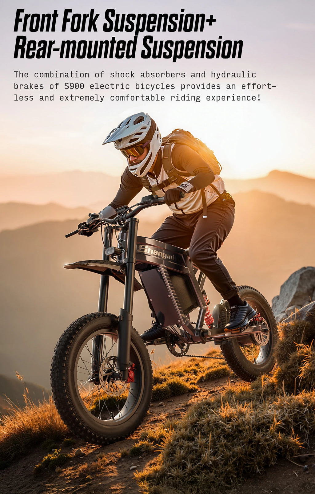 Powerful 20" Fat Tire E-Bike 1500W 60V 40MPH Electric MountainBike for Adventure