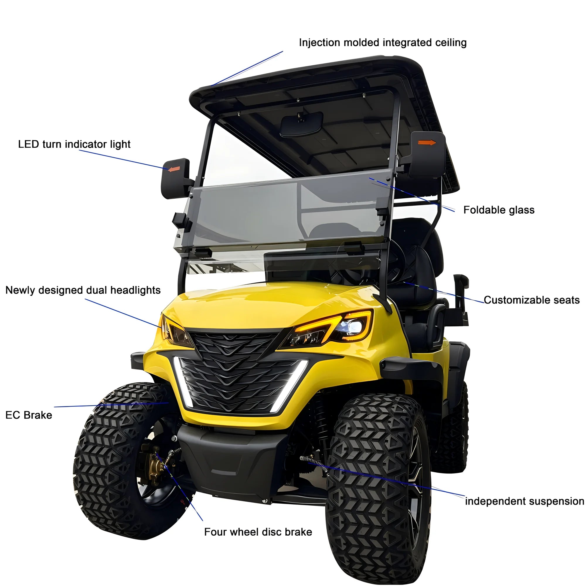 2026 electric golf cart OEM hunting carts new design customizable golf course cart luxury street legal electric sightseeing cart